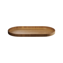 Wood Holztablett, oval. 23 cm