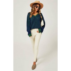 Strick-Pullover-Top in...