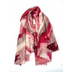 Foulards uni brillant red