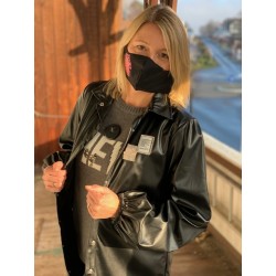 SOUCHI (Lederoptik Mantel )